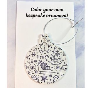 🎄Two- color your own ornaments! Perfect keepsake. Vegan leather.